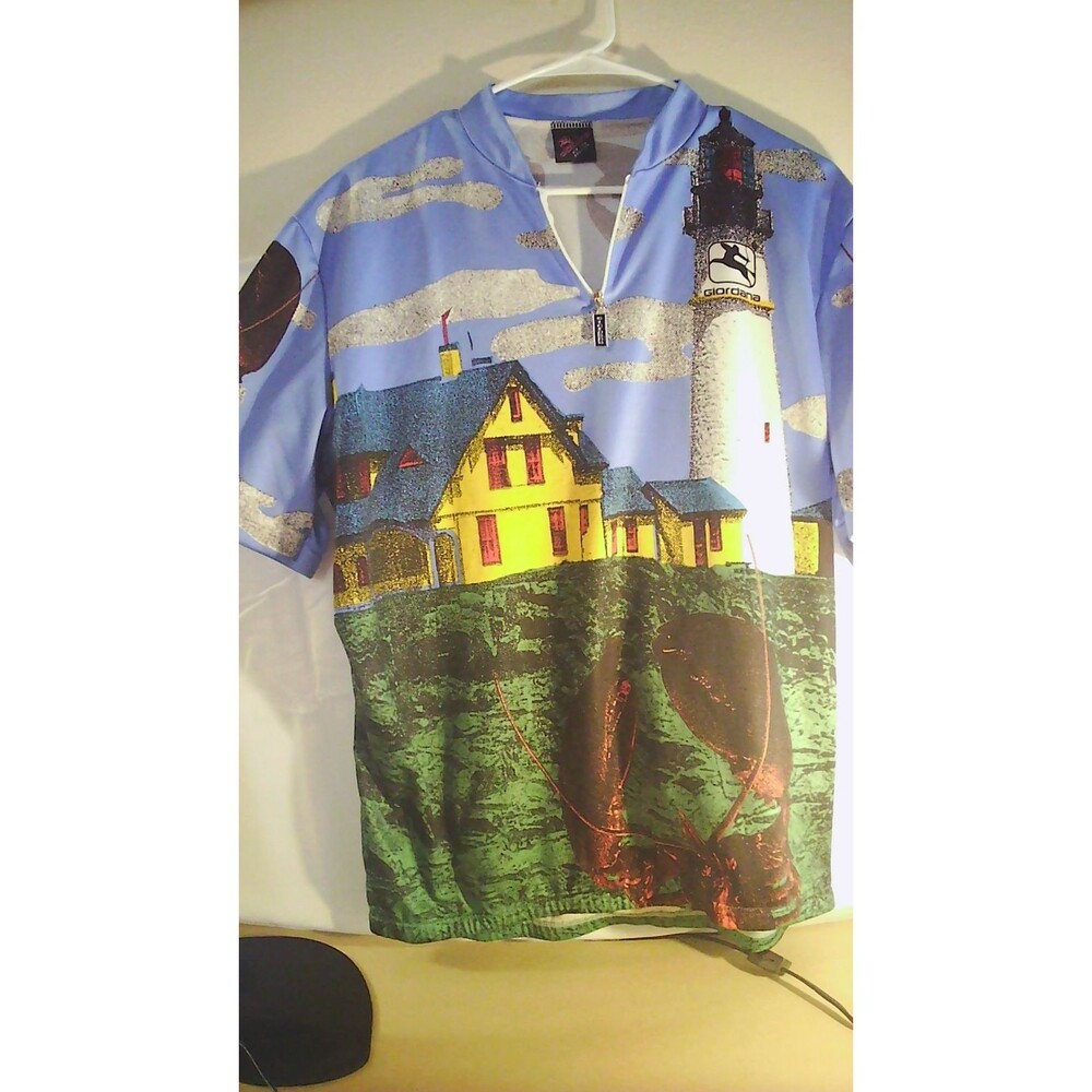 Giordana Men's Multicolor Cycling Jersey XL 1/4 Zip Back Pocket Italy Blend